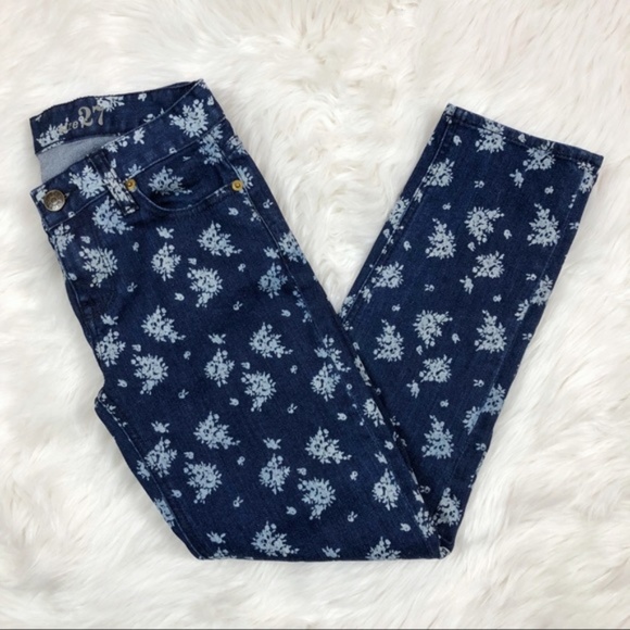 J. Crew Denim - J. Crew Cropped Matchstick Jean Indigo Floral